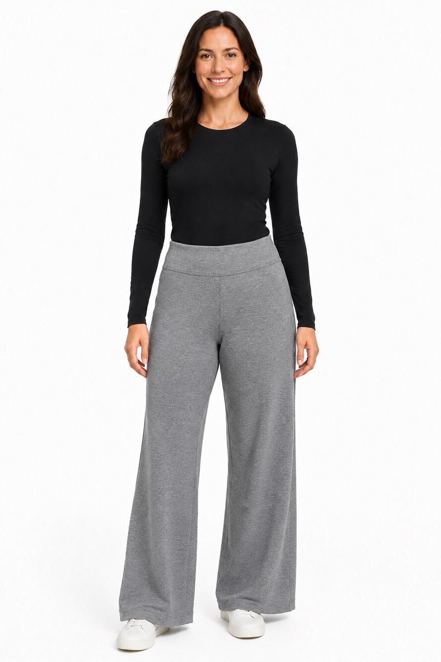 NWT Tek Gear Ultrastretch Wide Leg Athletic Pants Heather Gray Women M